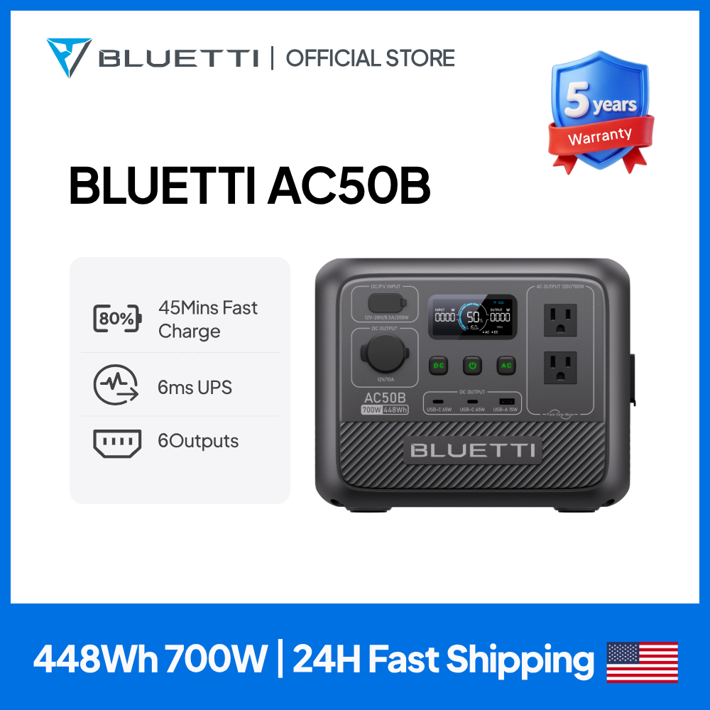 Outdoor Power Wash - BLUETTI AC50B Portable Power Station 700W