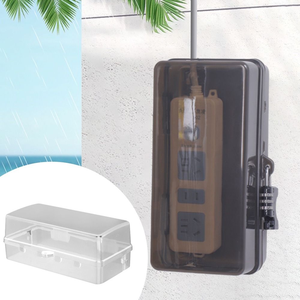 Outdoor Power Outlet Waterproof - Portable Plastic Plug Box Anti-theft Waterproof