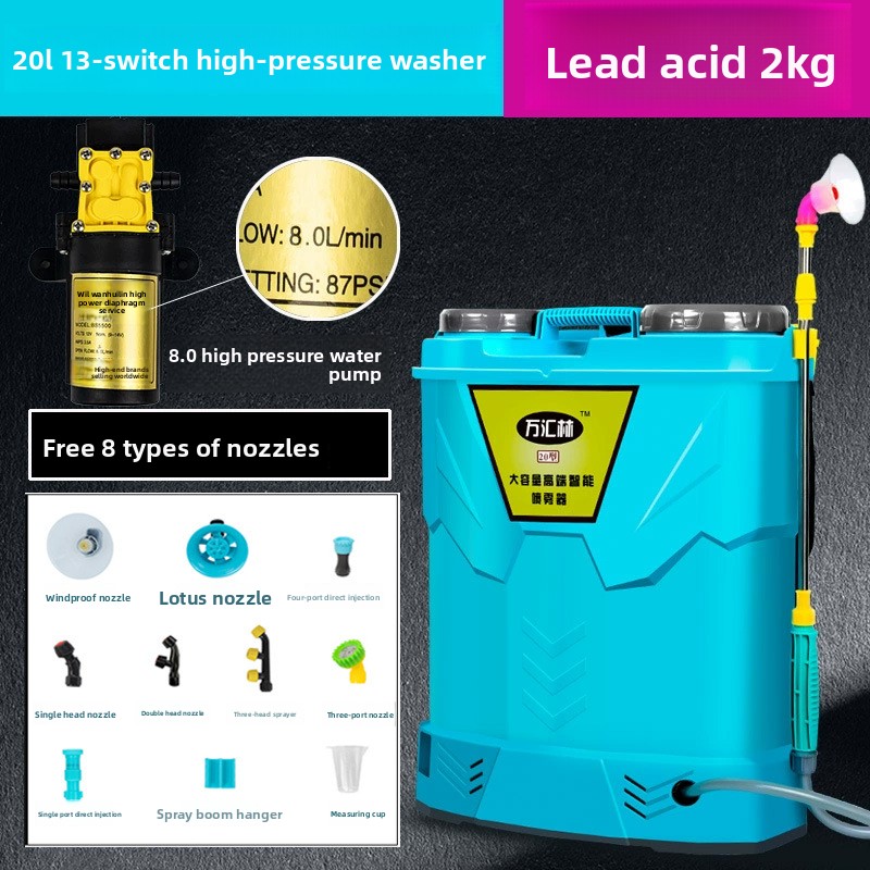 Electric Sprayer Backpack - New Dual Lid Three Switch Backpack