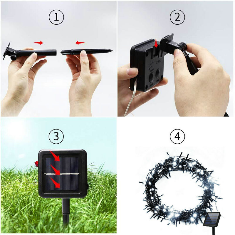 Solar Powered Fairy string Lig - огляд і ціна Outdoor Solar Power Xmas Lights
