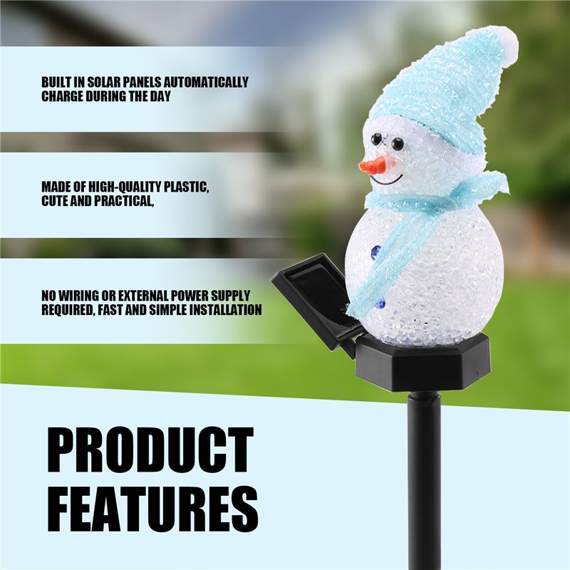 AT29-Snowman Solar Lights Chri - огляд і ціна Outdoor Solar Power Xmas Lights