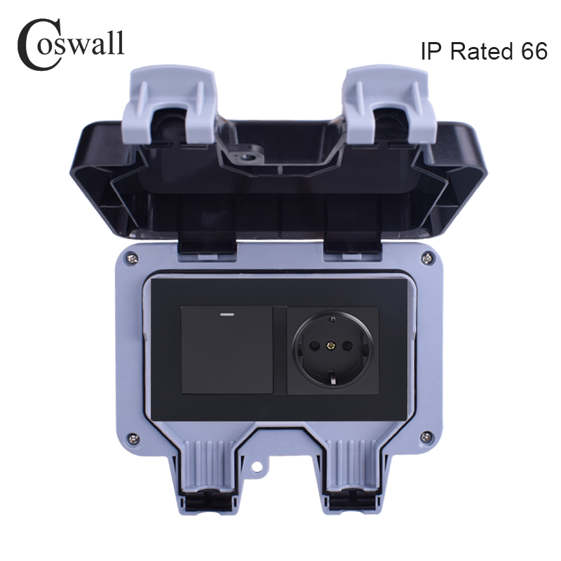 Coswall IP66 Weatherproof Wate - огляд і ціна Outdoor Power Outlet Waterproof