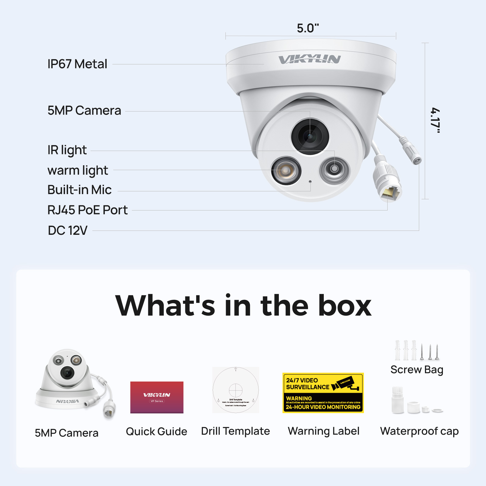 VIKYLIN 5MP Smart Dual Light I - огляд і ціна Outdoor Power G Motion