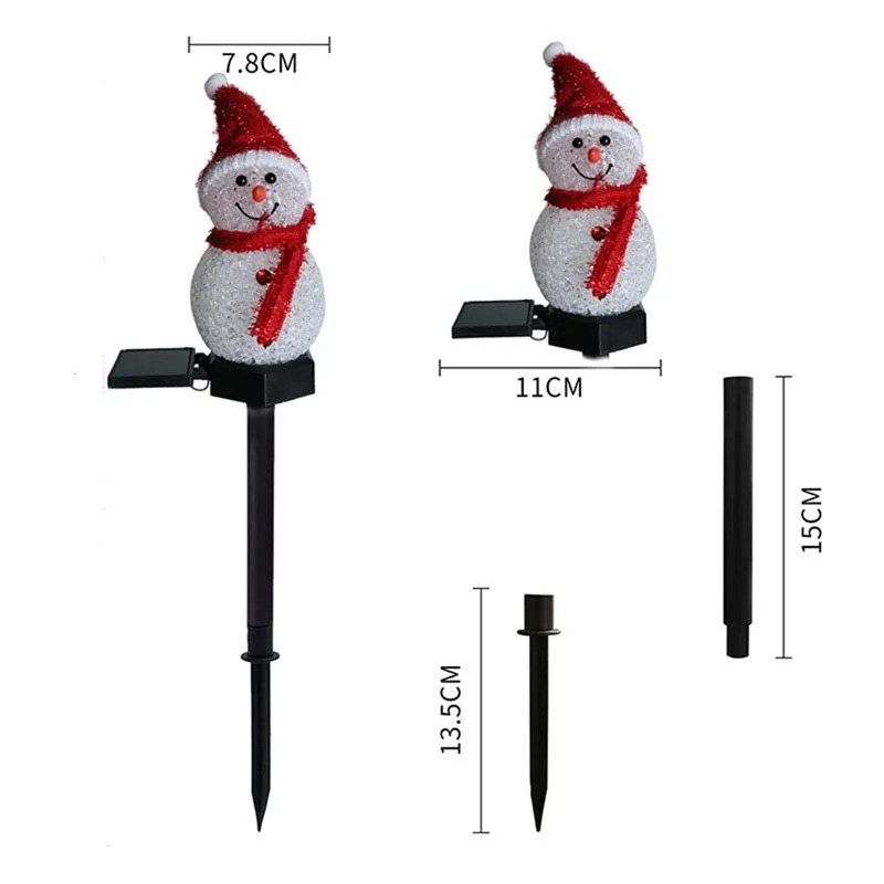 2 LED Snowman Solar Garden Lig - огляд і ціна Outdoor Solar Power Xmas Lights