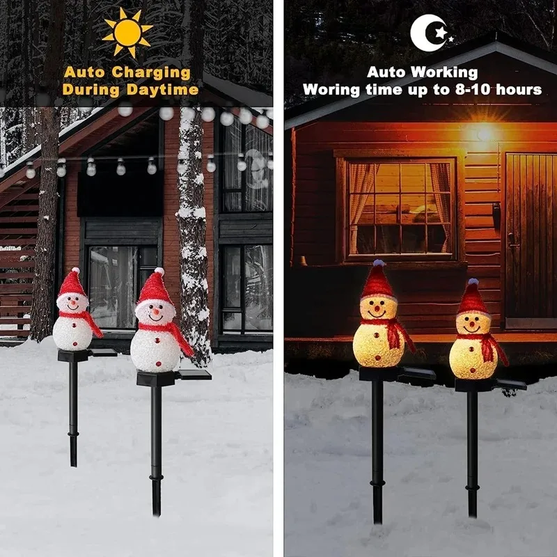 2 LED Snowman Solar Garden Lig - огляд і ціна Outdoor Solar Power Xmas Lights