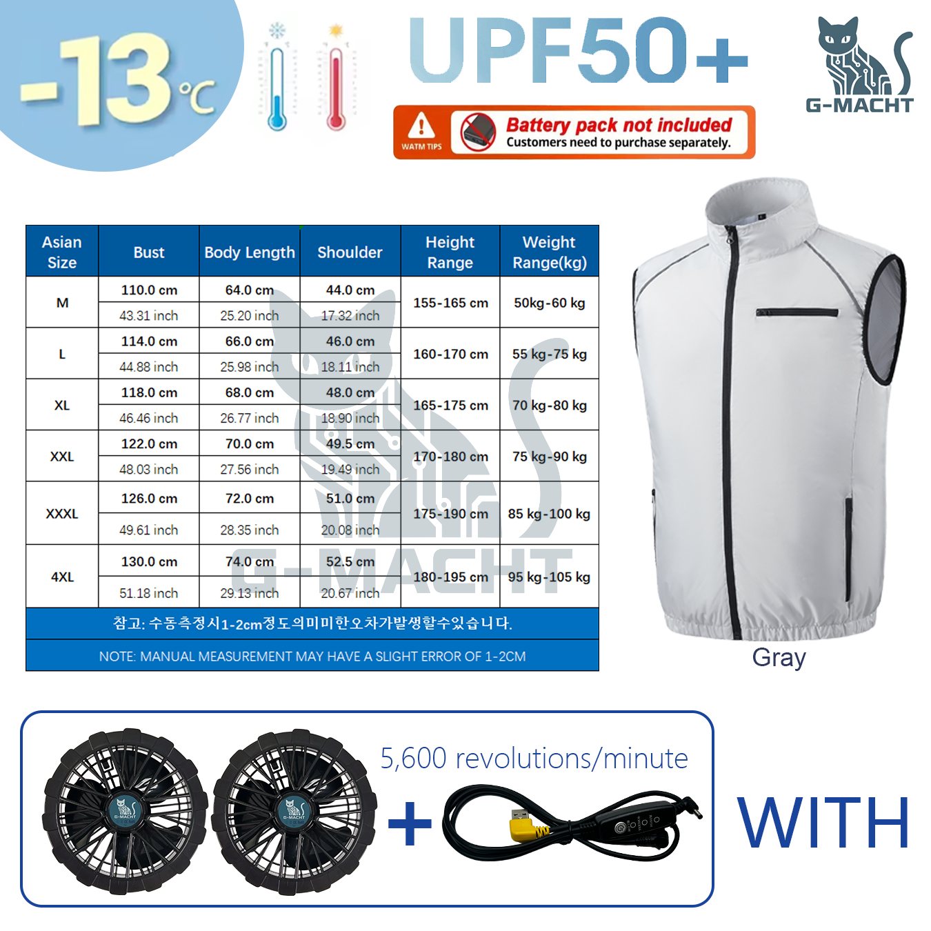 USB Cooling Fan VestG-MACHT Su - огляд і ціна Outdoor Power Not Working