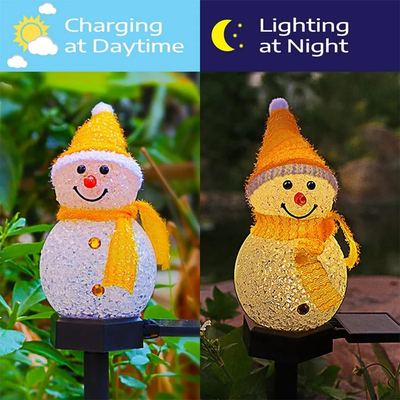 Solar LED Snowman Ambient Ligh - огляд і ціна Outdoor Solar Power Xmas Lights