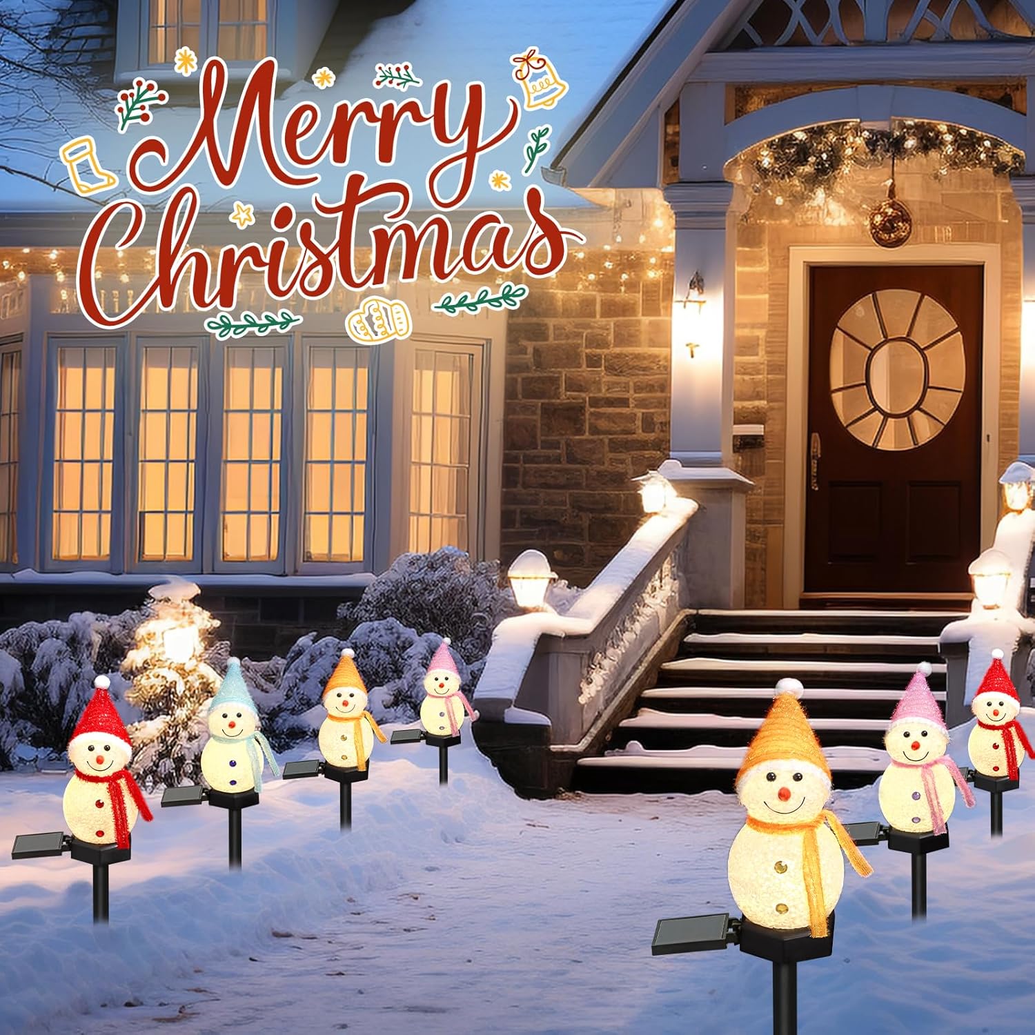 LED Snowman Solar Garden Light - огляд і ціна Outdoor Solar Power Xmas Lights