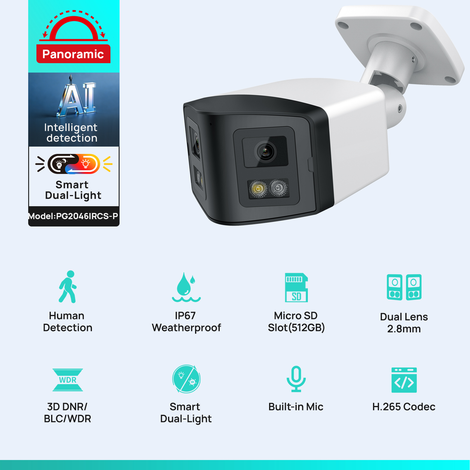 VIKYLIN 170° Panoramic Securit - огляд і ціна Outdoor Power G Motion