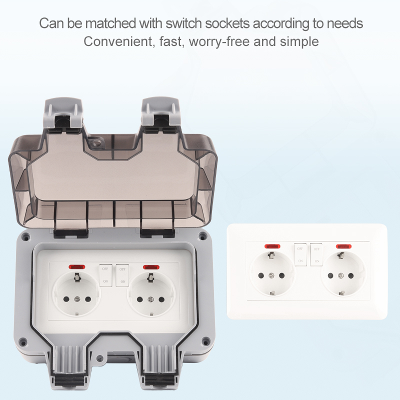IP66 EU Germany Standard Water - огляд і ціна Outdoor Power Outlet Waterproof