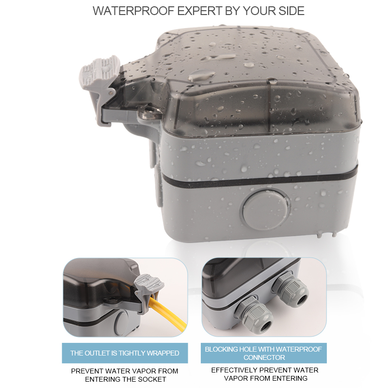 IP66 EU Germany Standard Water - огляд і ціна Outdoor Power Outlet Waterproof