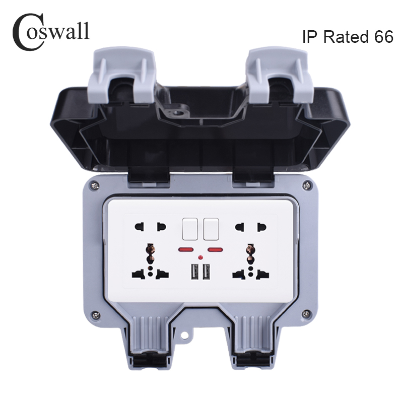Coswall IP66 Weatherproof Wate - огляд і ціна Outdoor Power Outlet Waterproof