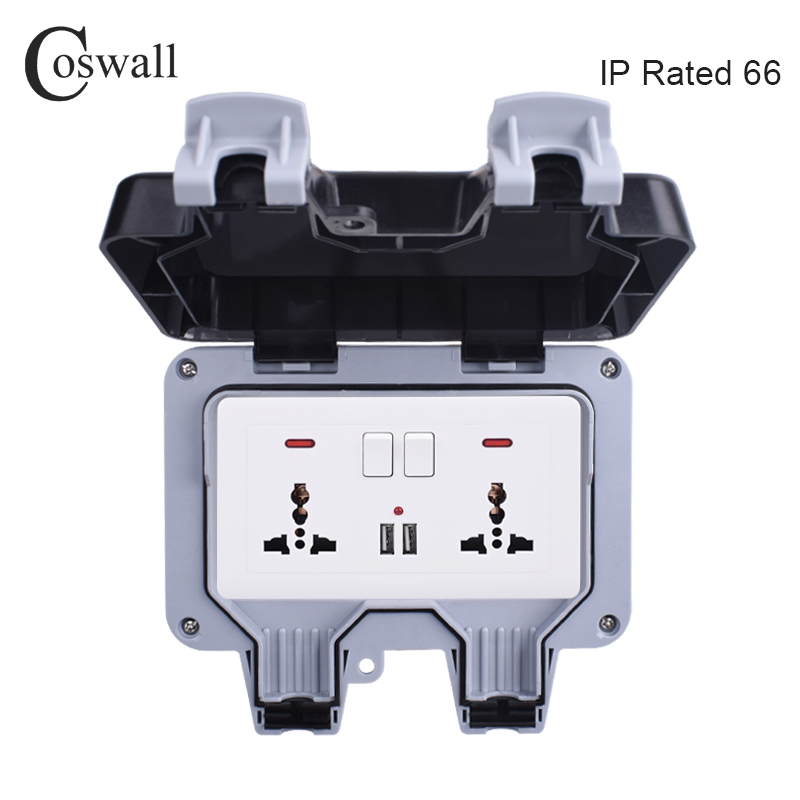 Coswall IP66 Weatherproof Wate - огляд і ціна Outdoor Power Outlet Waterproof