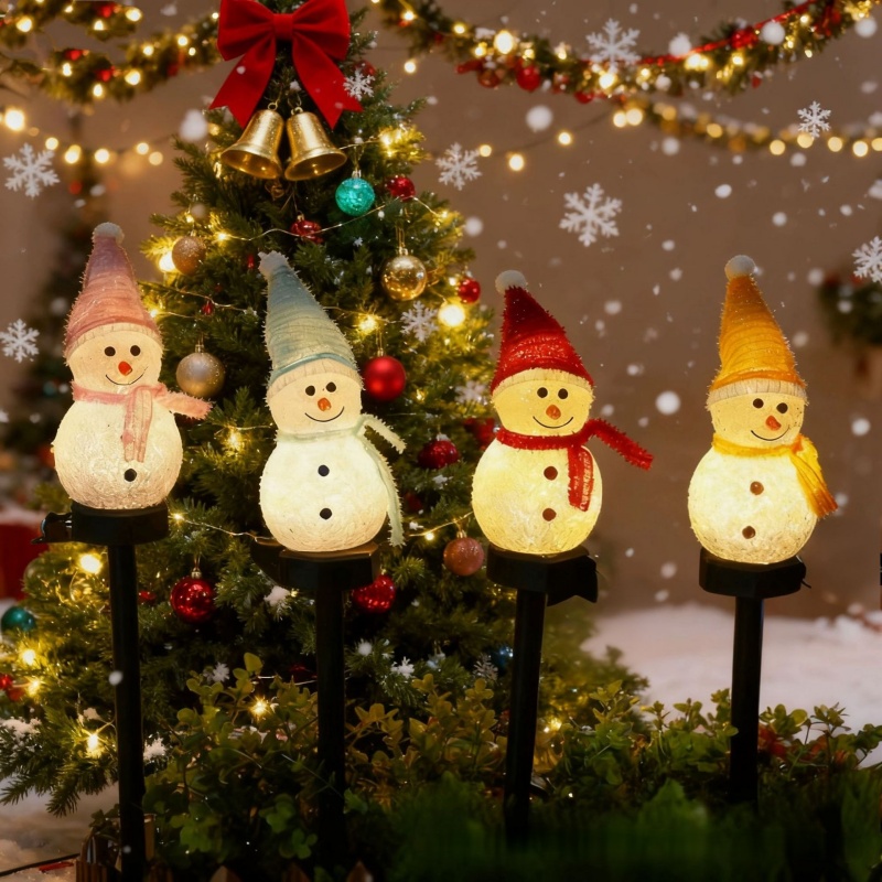 LED Snowman Solar Garden Light - огляд і ціна Outdoor Solar Power Xmas Lights