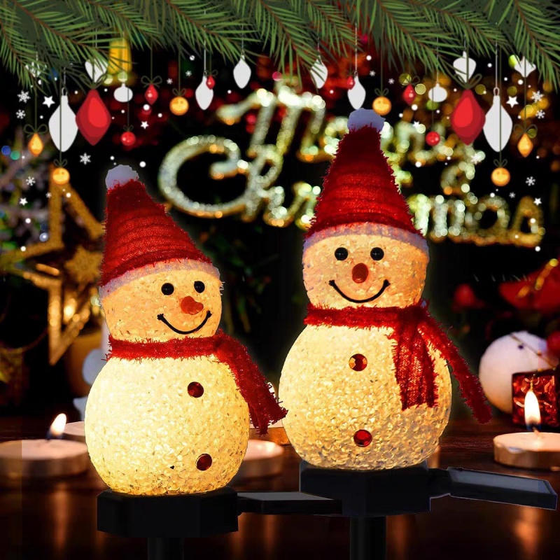 LED Snowman Solar Garden Light - огляд і ціна Outdoor Solar Power Xmas Lights