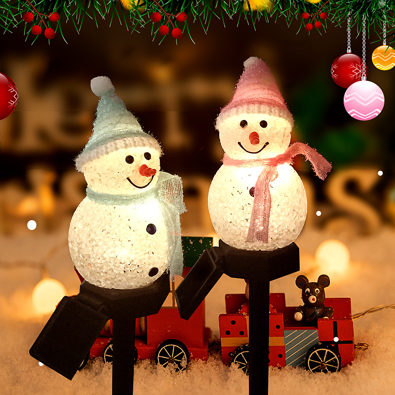 LED Snowman Solar Garden Light - огляд і ціна Outdoor Solar Power Xmas Lights