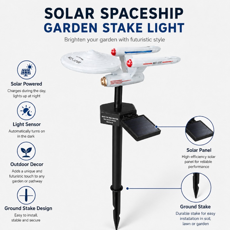 Star Trek USS Enterprise Solar - огляд і ціна Outdoor Power Stake