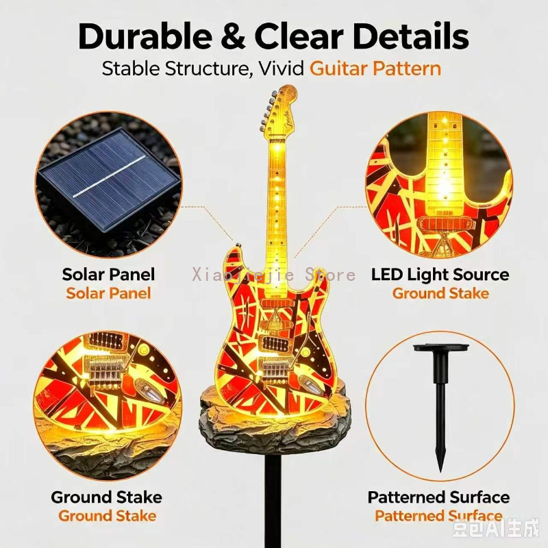 Creative Electric Guitar Solar - огляд і ціна Outdoor Power Stake