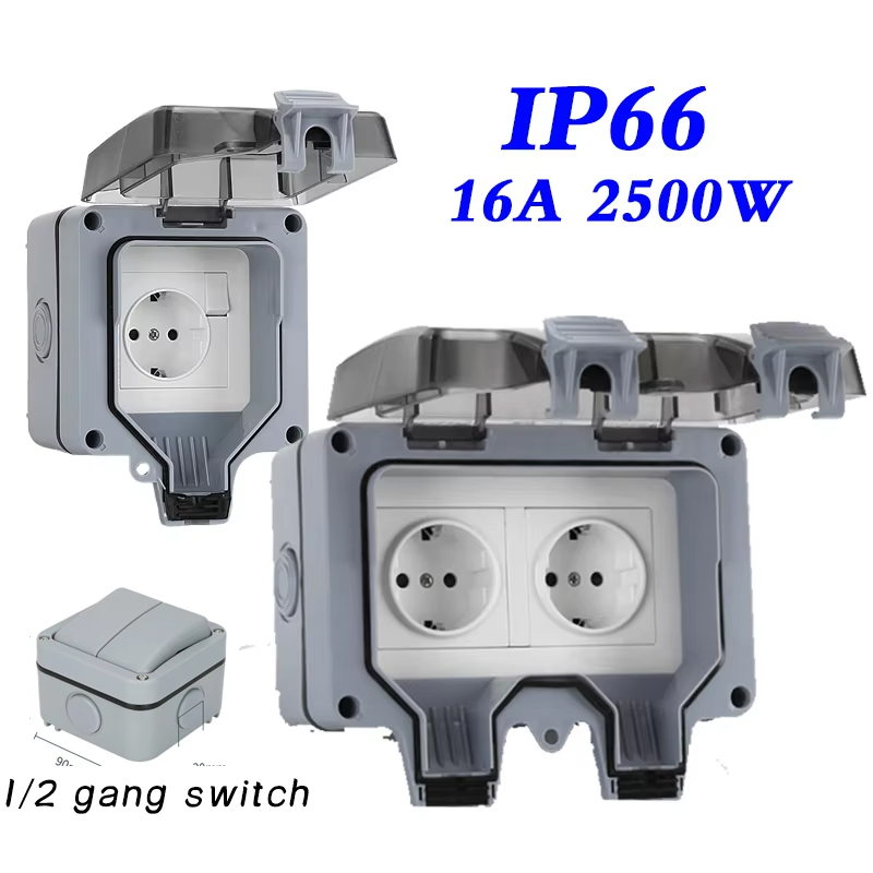 EU KR Outdoor Wall Waterproof  - огляд і ціна Outdoor Power Outlet Waterproof