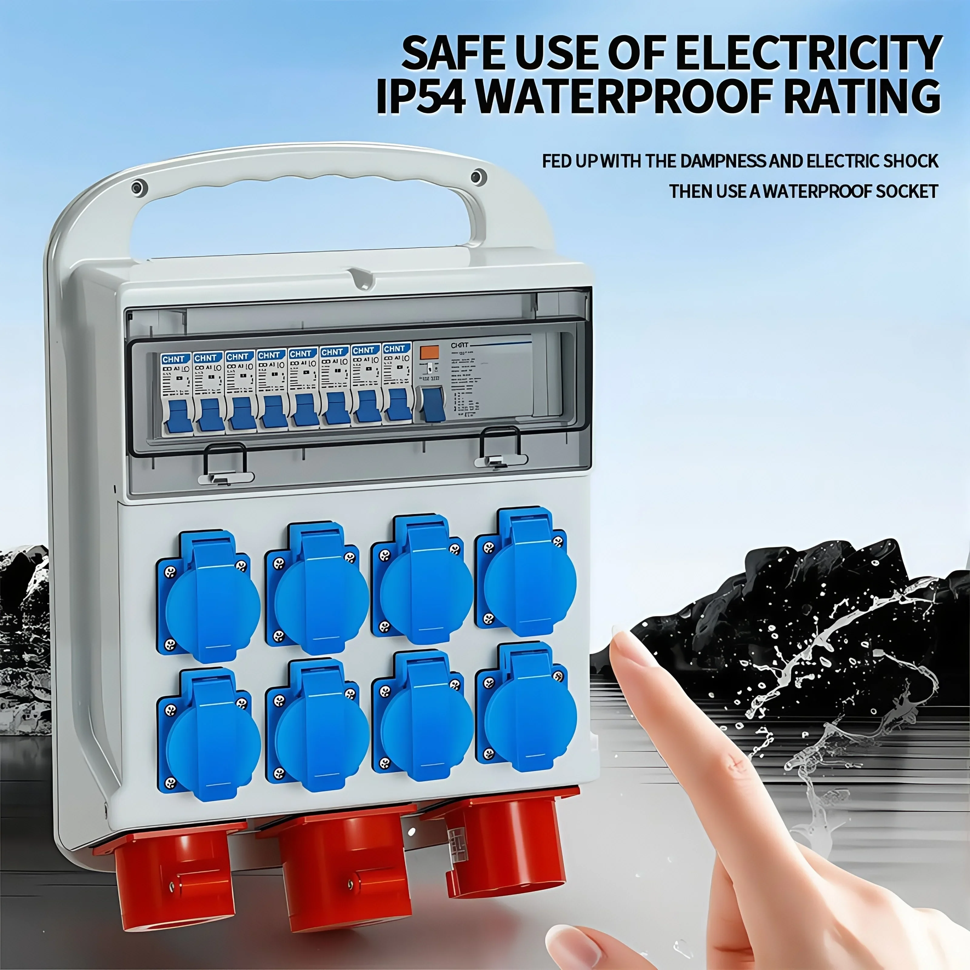 IP54 16A Waterproof Industrial - огляд і ціна Outdoor Power Outlet Waterproof