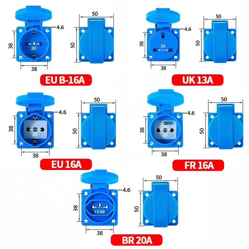 IP54 16A Waterproof Industrial - огляд і ціна Outdoor Power Outlet Waterproof