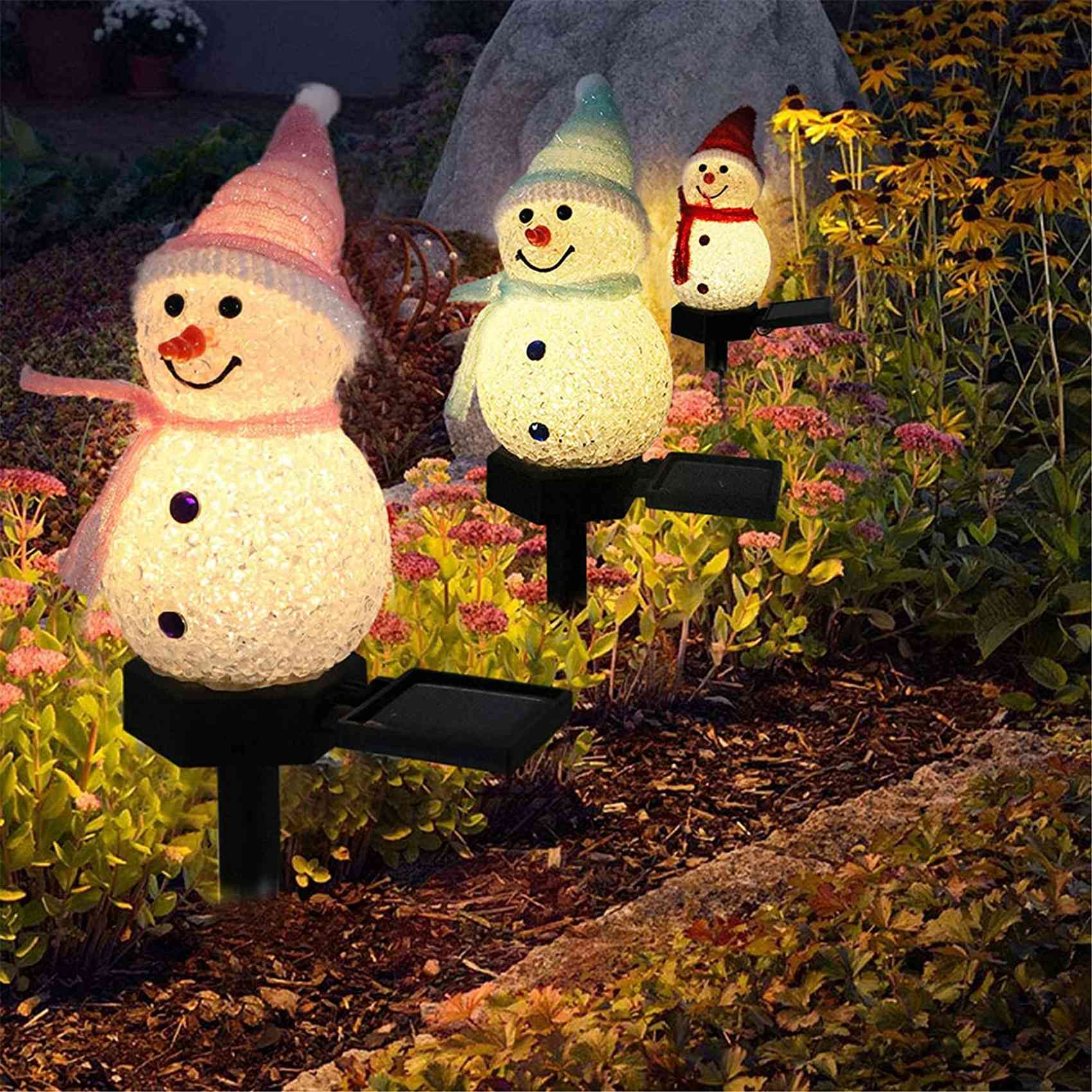 A72P Snowman Solar Lights Chri - огляд і ціна Outdoor Solar Power Xmas Lights