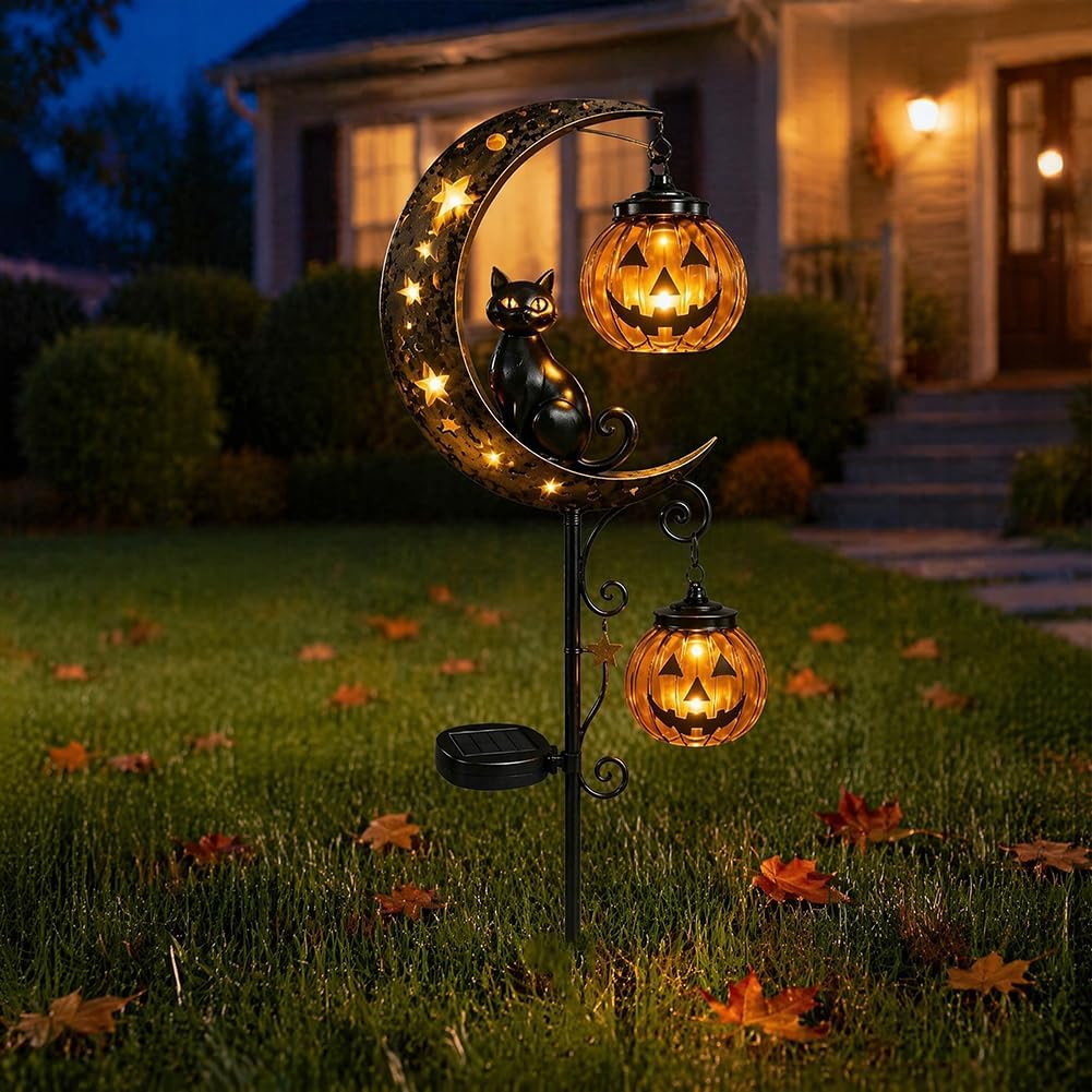 Solar Halloween Black Cat & Pu - огляд і ціна Outdoor Power Stake
