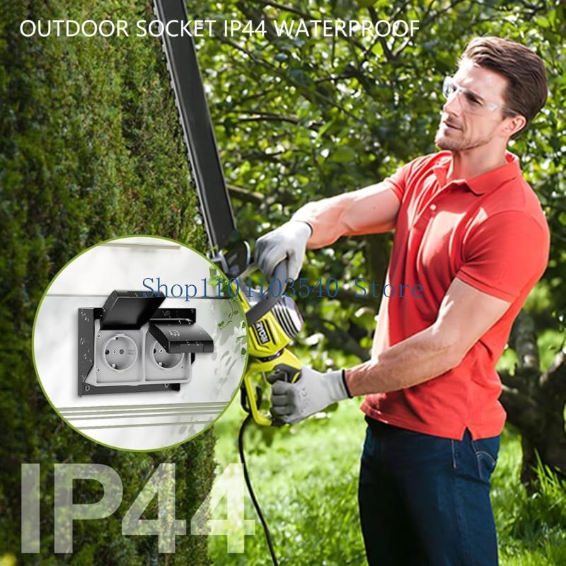 02DC 2 Gang Waterproof Outlet  - огляд і ціна Outdoor Power Outlet Waterproof