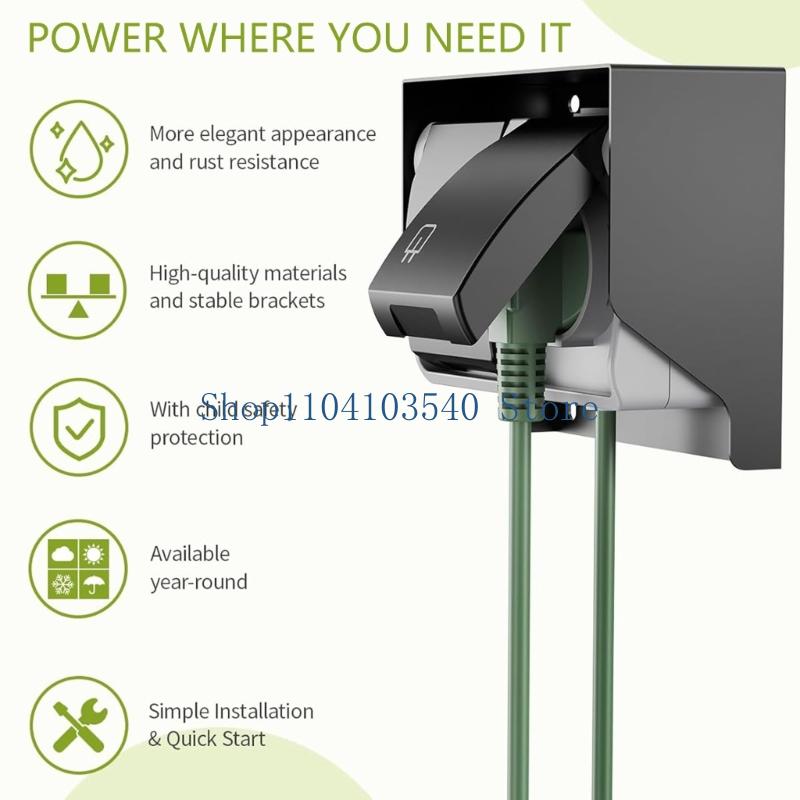 02DC 2 Gang Waterproof Outlet  - огляд і ціна Outdoor Power Outlet Waterproof