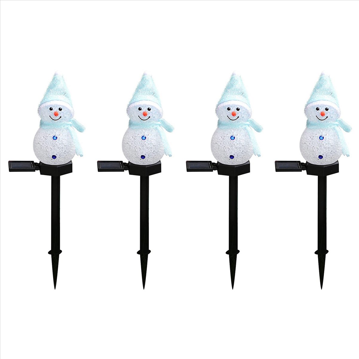 New 4X Snowman Solar Lights Ch - огляд і ціна Outdoor Solar Power Xmas Lights