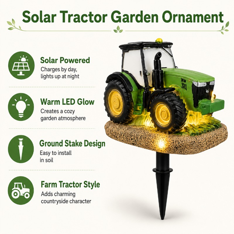 Solar Tractor Garden Stake Lig - огляд і ціна Outdoor Power Stake