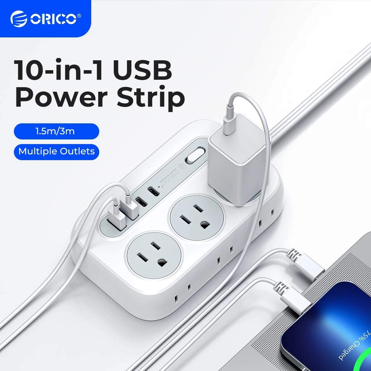 ORICO Multi-Size Extension Cor - огляд і ціна Outdoor Usb Power Strip