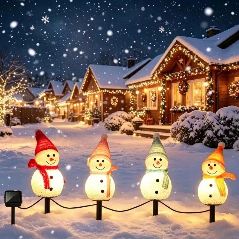 Solar Powered Snowman Ground S - огляд і ціна Outdoor Solar Power Xmas Lights