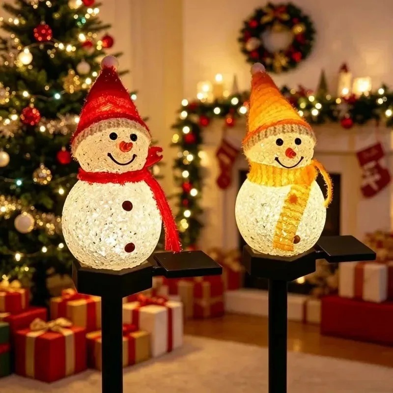 Solar Powered Snowman Ground S - огляд і ціна Outdoor Solar Power Xmas Lights