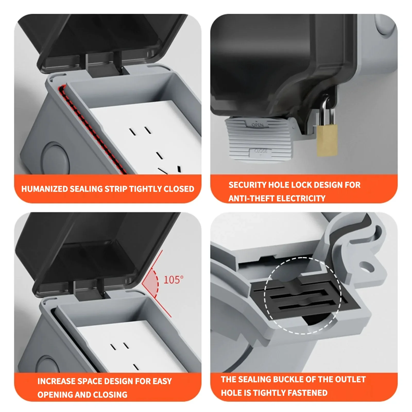IP66 Industrial Grade Outdoor  - огляд і ціна Outdoor Power Outlet Waterproof