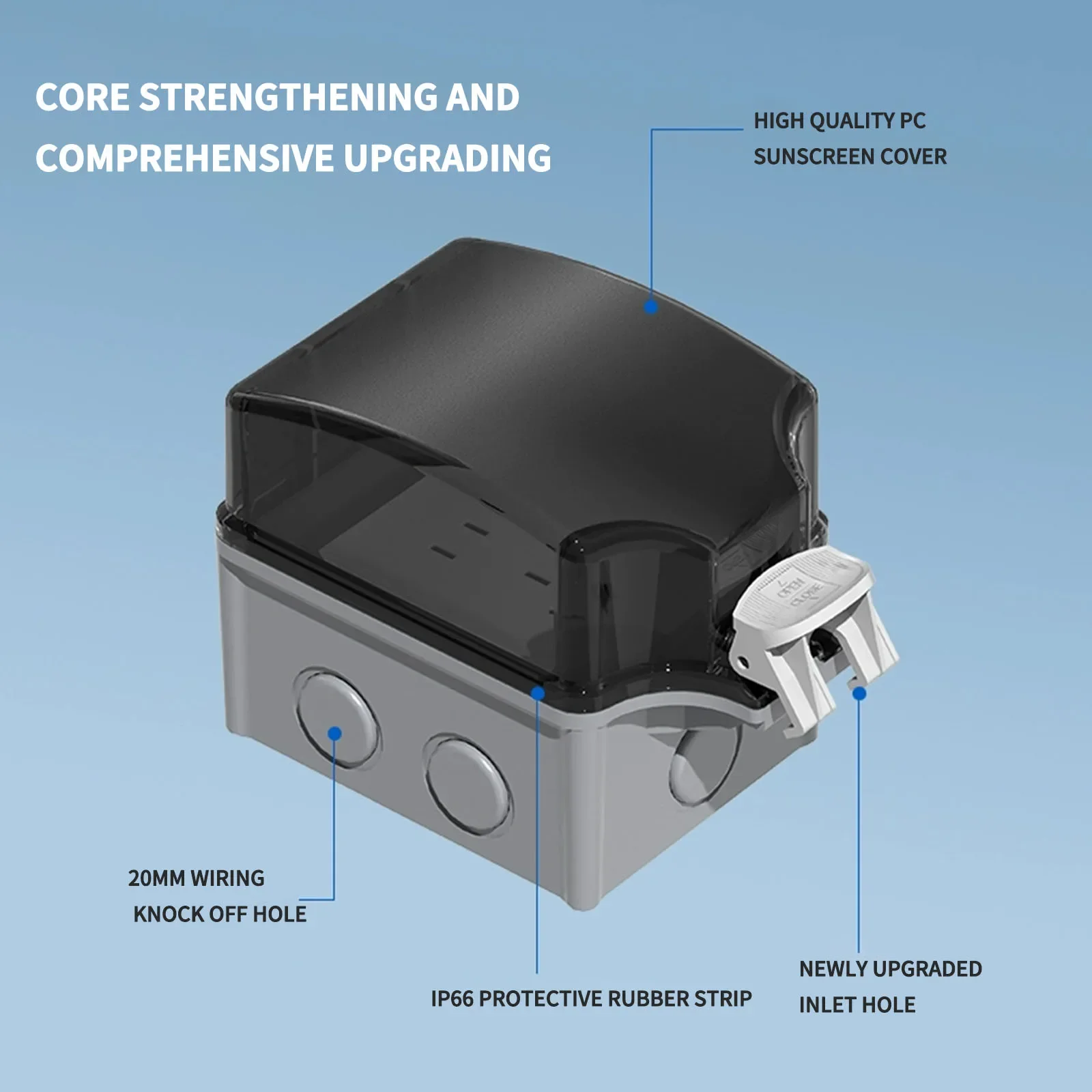 IP66 Industrial Grade Outdoor  - огляд і ціна Outdoor Power Outlet Waterproof
